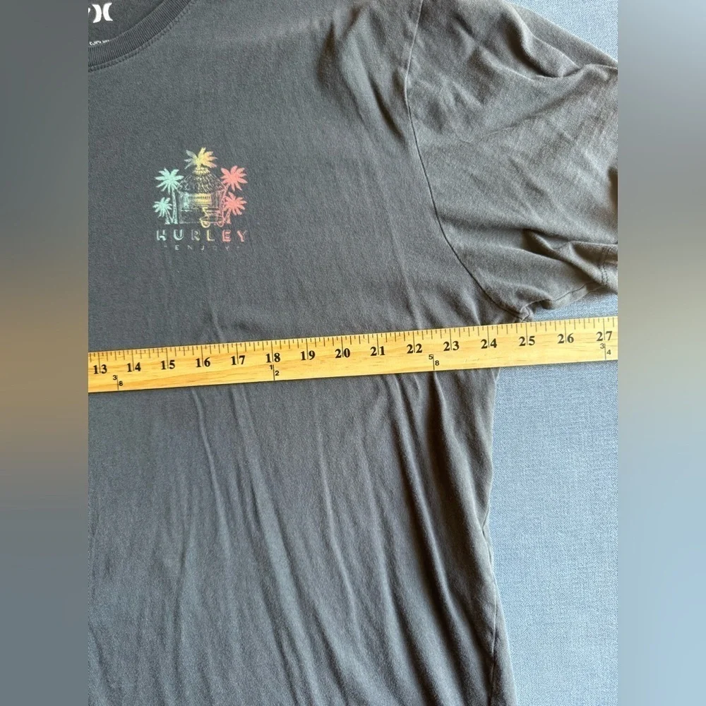 Hurley The Hula Hut T Shirt Men’s SZ XXL Grey Short Sleeve Crew Neck Summer